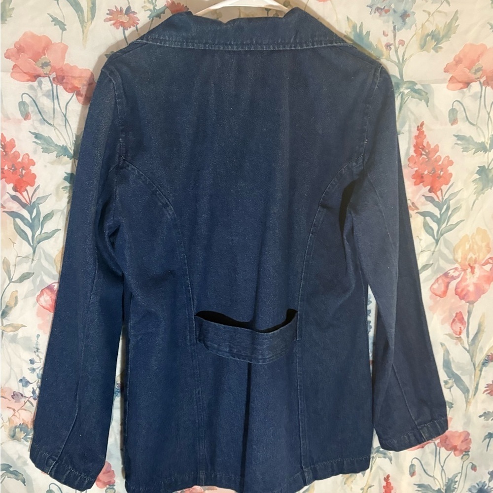 Vintage Stylish Dark Blue Jean Jacket - Picture 7 of 10